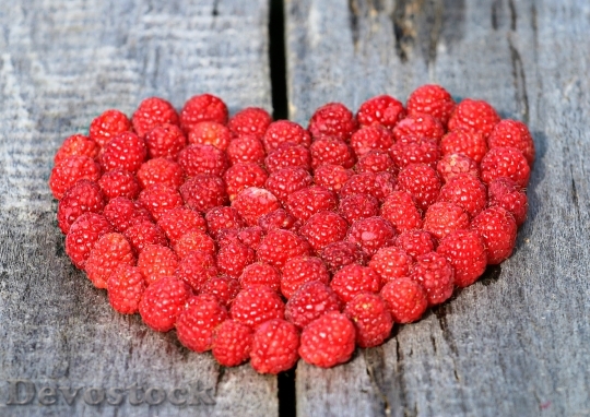 Devostock Heart Raspberry Board Love