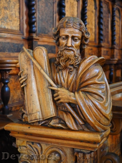 Devostock Holzfigur Fig Statue Holy