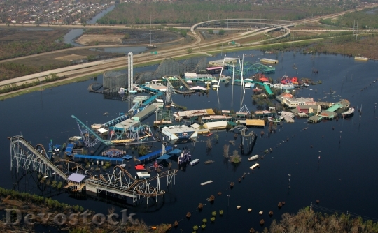 Devostock Hurricane Flooding Amusement Park