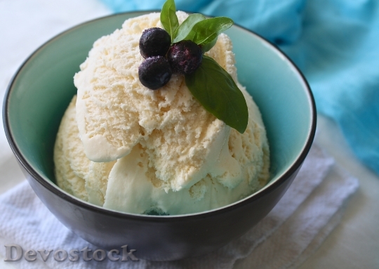 Devostock Ice Cream Fruit Blueberry