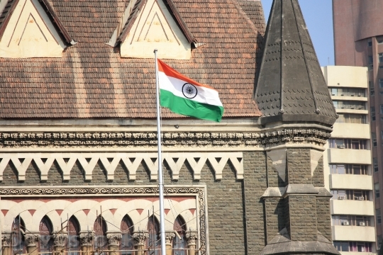 Devostock India Flag Building 390545