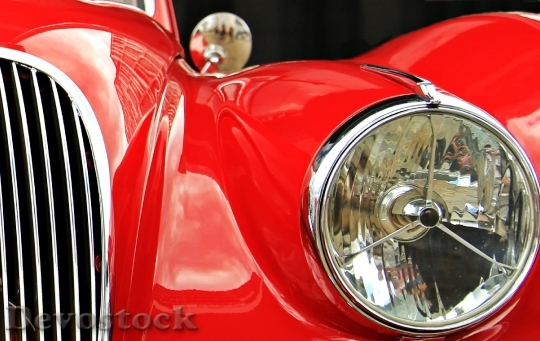 Devostock Jaguar Oldtimer Red Auto