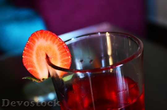 Devostock Juice Strawberry Liquid Red