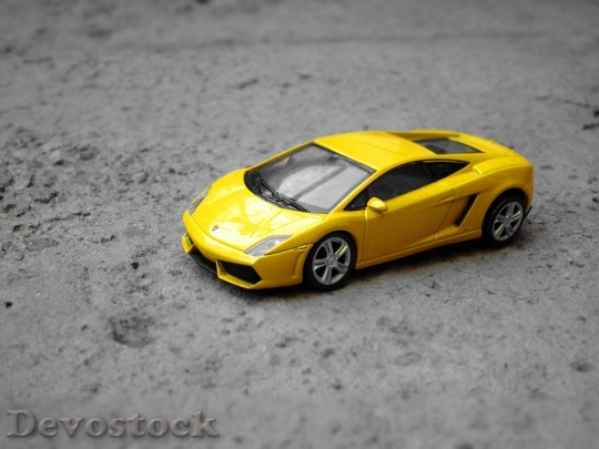 Devostock Lamborghini Yellow Macro Vehicle