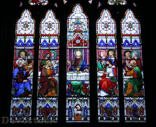 Devostock Last Supper Stained Glass