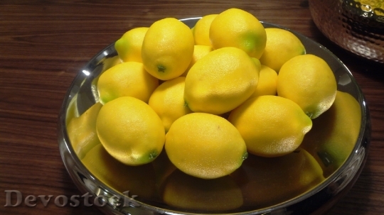 Devostock Lemons Fruit Basket Fruit