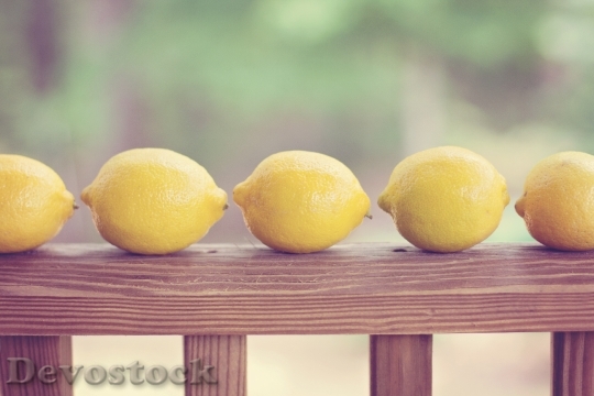 Devostock Lemons Yellow Row Fruit