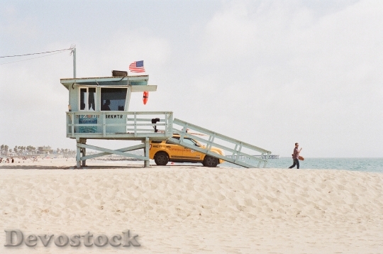 Devostock Lifeguard Tower Beach Sand