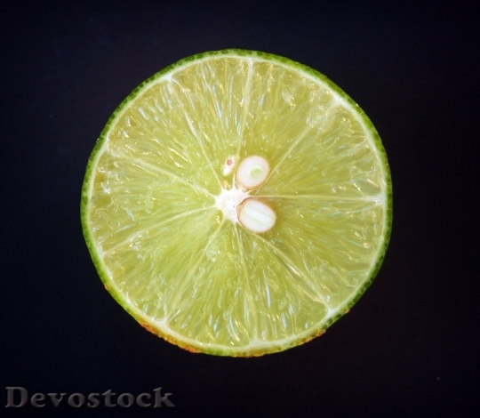 Devostock Lime Lemon Slice Green 0