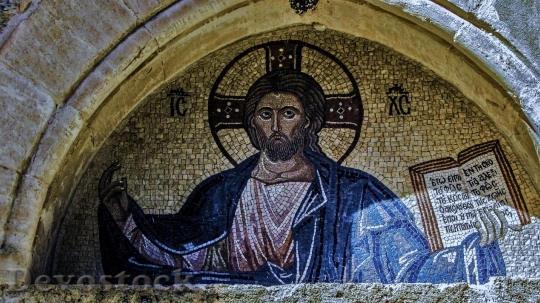 Devostock Lintel Jesus Christ Mosaic