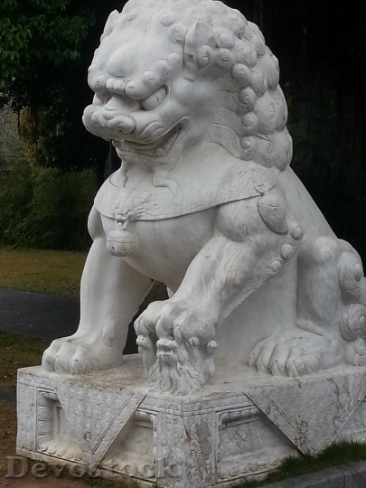 Devostock Lion Stone Statue China