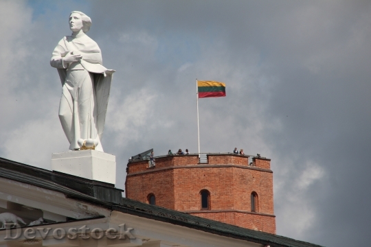 Devostock Lithuania Vilnius Flag Sculpture