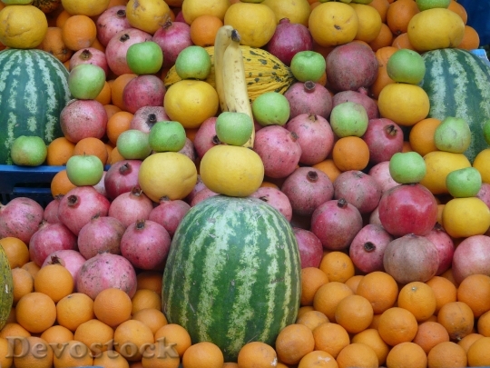 Devostock Market Fruit Fruits Melon 0
