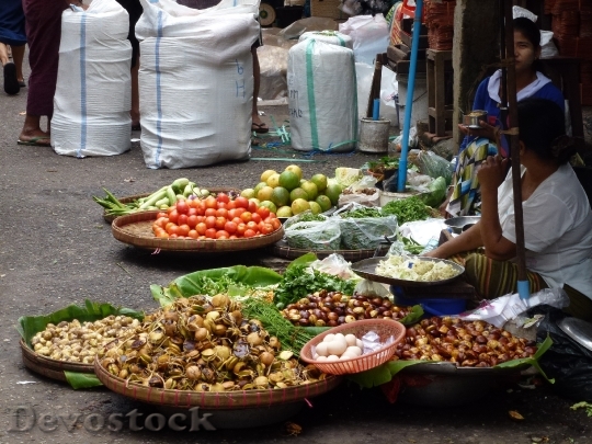 Devostock Market Traditional Asia Vegetables