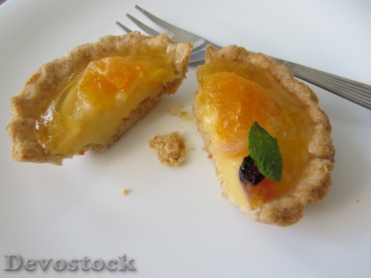 Devostock Minitarta Custard Tangerine Pastry