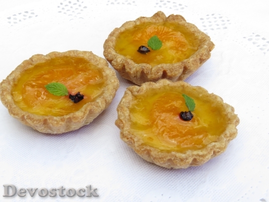 Devostock Minitartas Custard Tangerine Pastry