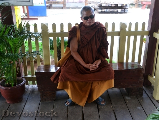 Devostock Monk Waiting Shades Dark