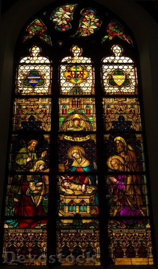 Devostock Mons Church Stained Glass