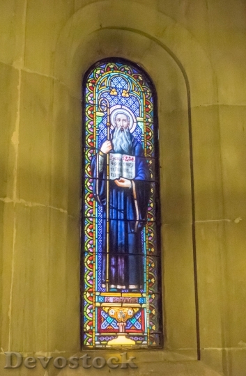 Devostock Montserrat Monastery Stained Glass