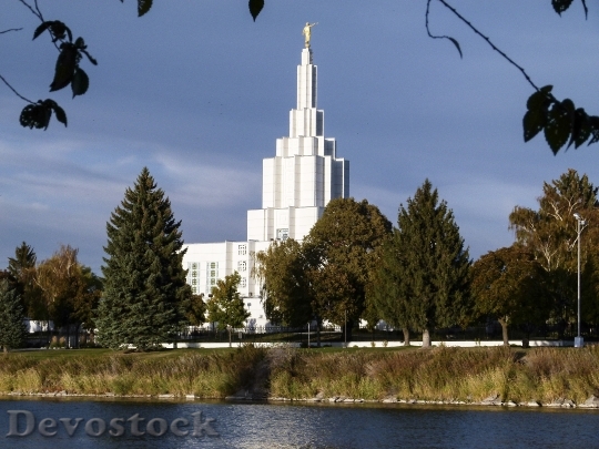 Devostock Mormon Temple Building Idaho 0