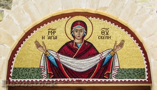 Devostock Mosaic Virgin Mary Cyprus