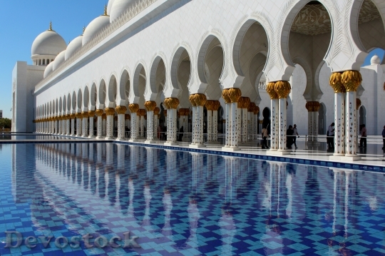 Devostock Mosque Reflecting Pool Reflection