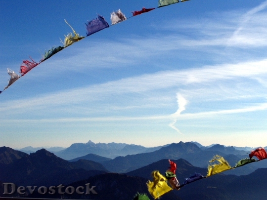Devostock Mountain Flag Summit Dent