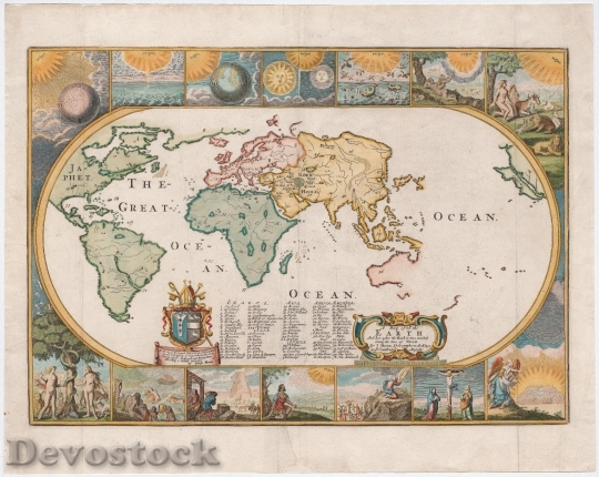 Devostock Moxon Map Earth 1681