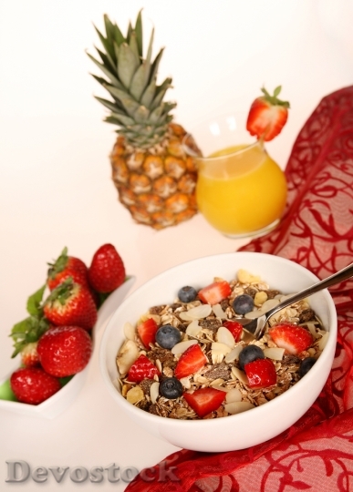 Devostock Muesli Cereals Oatmeal Fruit