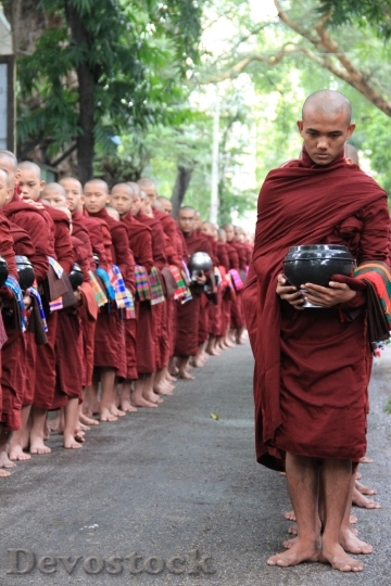 Devostock Myanmar Mandalay Monastery Buddhist