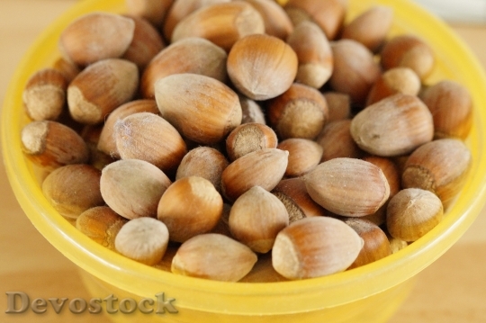 Devostock Nuts Hazelnuts Many Mass