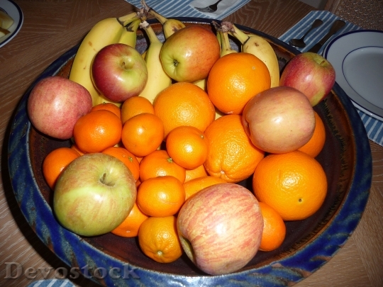 Devostock Orange Apple Banana Bowl