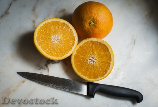 Devostock Orange Fruit Table Knife