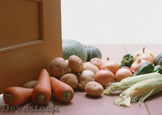 Devostock Organic Food Background Vegetables