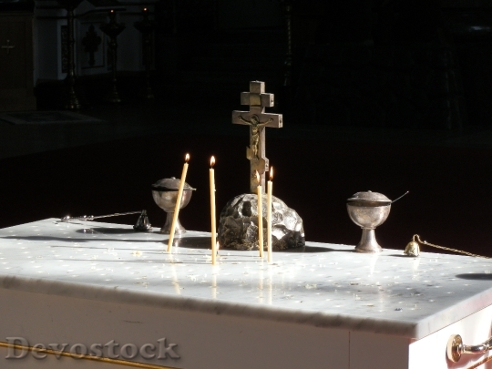 Devostock Orthodox Religion Candles 678111