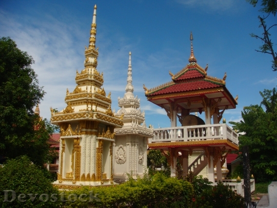 Devostock Pagoda Asia Laos Bu