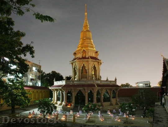 Devostock Pagoda Thailand Buddhists Gold 0