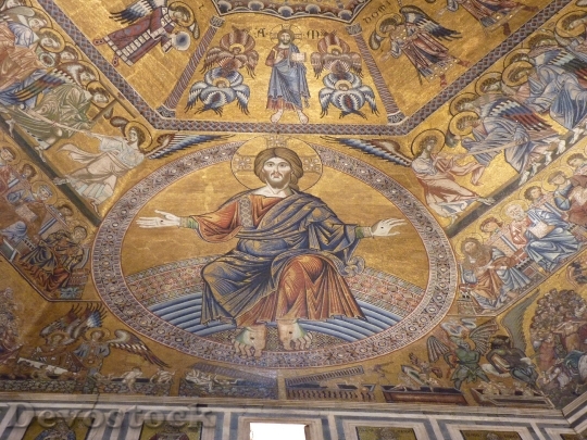 Devostock Painting Mosaic Florence Baptistery