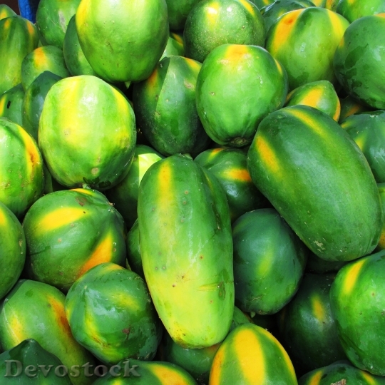Devostock Papaya Fruit Green Tropical 1