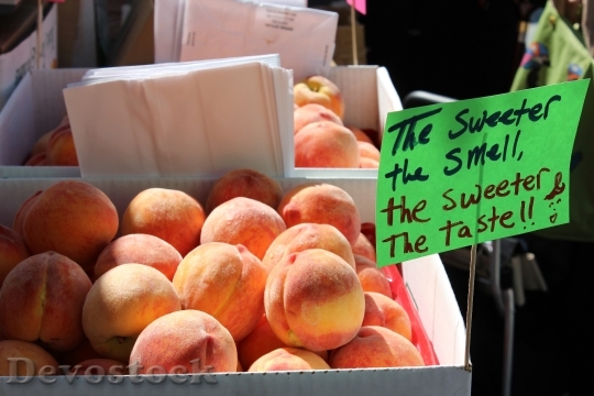 Devostock Peaches Fruit Farmers Market