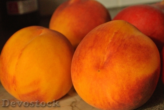 Devostock Peaches Orange Fruit Healthy