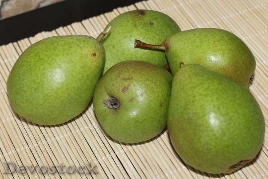 Devostock Pears Green Fruit Fruits