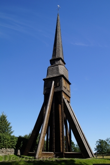 Devostock Pelarne Steeple Wooden Church 0