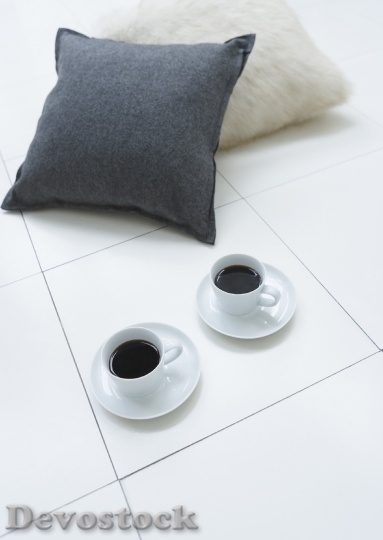 Devostock Pillows Two Cup Coffee