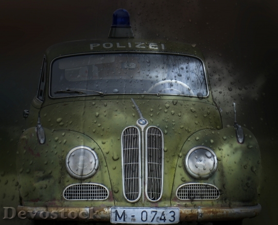 Devostock Police Car Old Timer