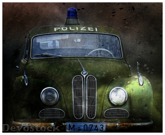 Devostock Police Car Oldtimer Movie 2