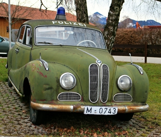 Devostock Police Car Oldtimer Movie