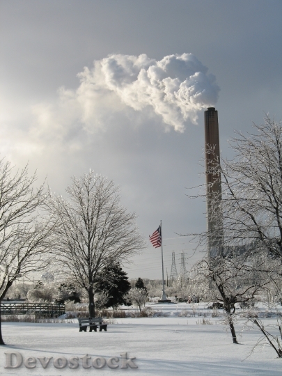 Devostock Pollution Industrie Winter Smoke