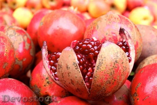 Devostock Pomegranate Fruit Pomegranates 1028695