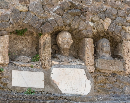 Devostock Pompeii Family Funerary Niches